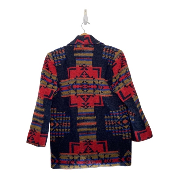 Vintage Rhonda Stark Aztec Wool Blazer Jacket Size Large - Picture 4 of 9